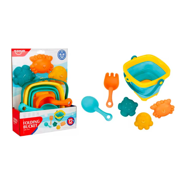 Balde De Playa Plegable Con Accesorios