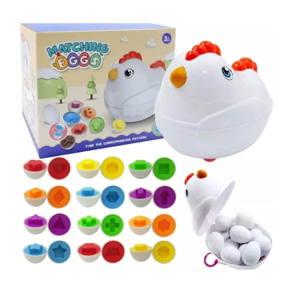 Juego Didáctico Gallina Huevos De Encaje Niños