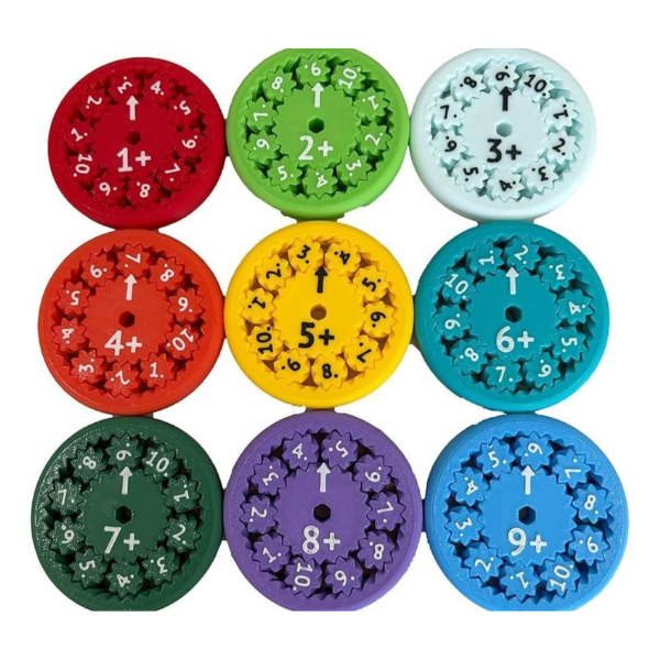 Set Educativo Matemática Infantil Discos Numéricos Giratorios