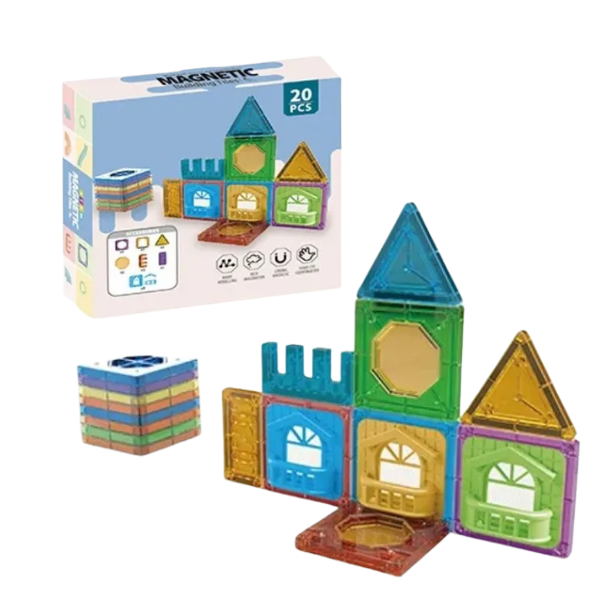 Bloques Magnéticos 20 Pcs. Magnetic Building Tiles