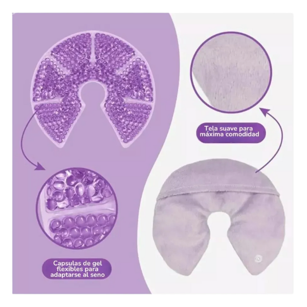 Almohadillas En Gel Para Lactancia Materna, 2 Unid + 2 Funda
