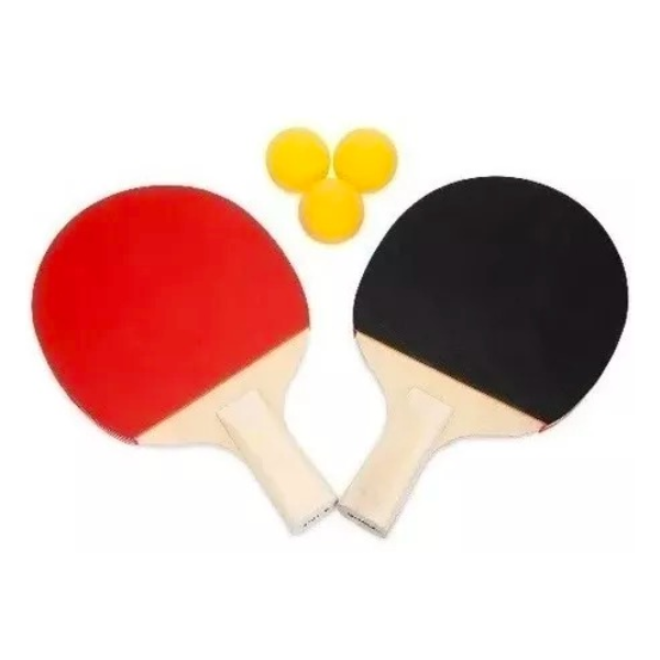 Kit Par De Raquetas De Ping Pong Con 3 Pelotas. Practica