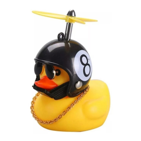 Pato Hule Fachero Con Casco Decora Moto Auto Patito Coche