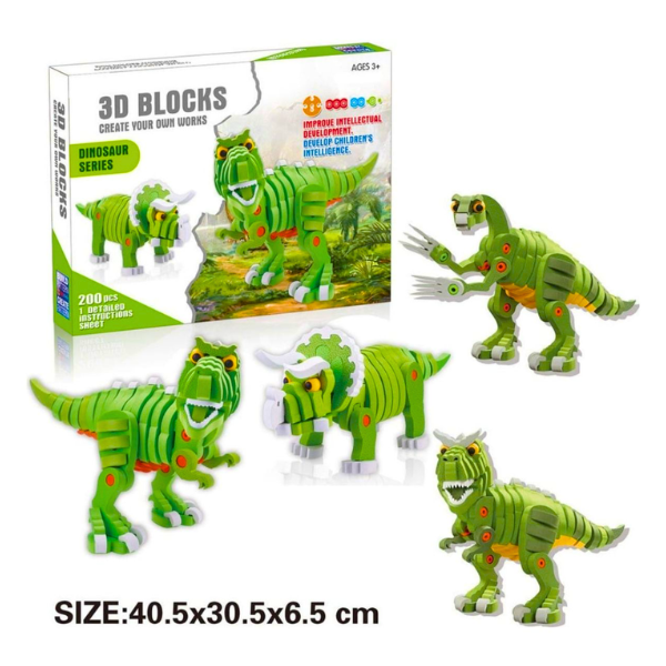 Bloques Armables 3D dinosaurio 104  Piezas