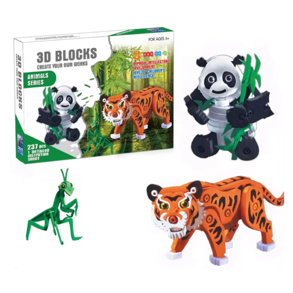 Bloques Armables 3D Animales salvaje  237 Piezas