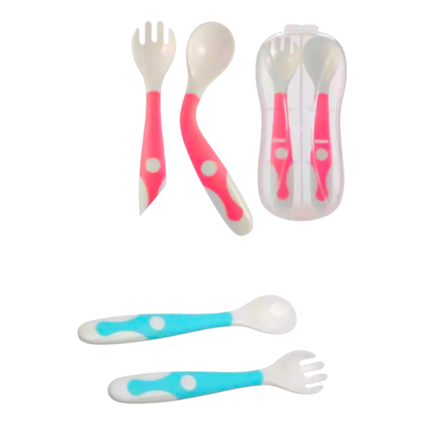 Pack Cuchara Y Tenedor Flexible + Cajita