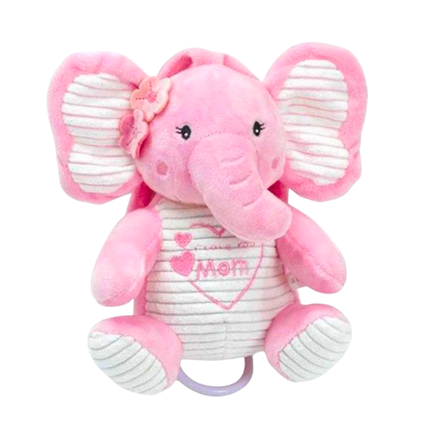 Sonajero Peluche Elefante Colgante Musical Para Bebe