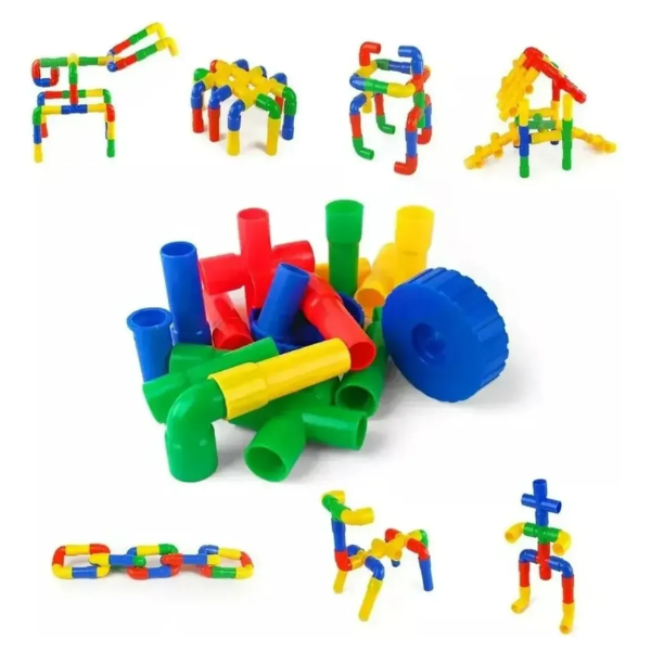 Set Tubos Construcción Didáctico Preescolar