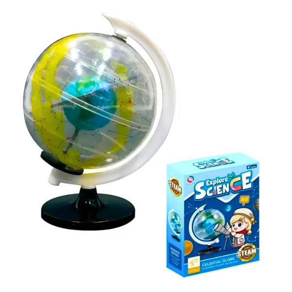 Globo Terraqueo Juguete Científico Armable Transparente