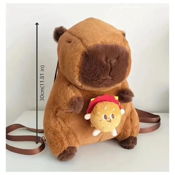 Mochila De Felpa Capibara Hamburguesa