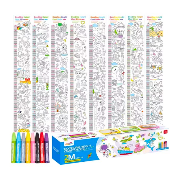Rollo de Papel Adhesivo para Colorear con Crayones 2mts