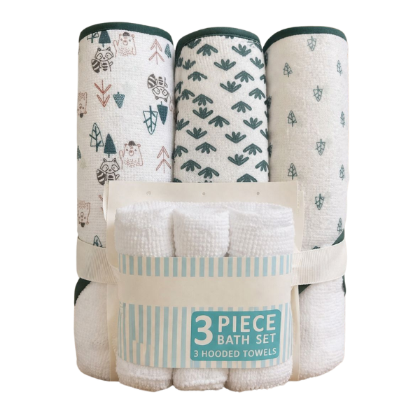 Toallas Baño Bebé 0-24 Meses Con Capucha Pack Microfibra Algodón