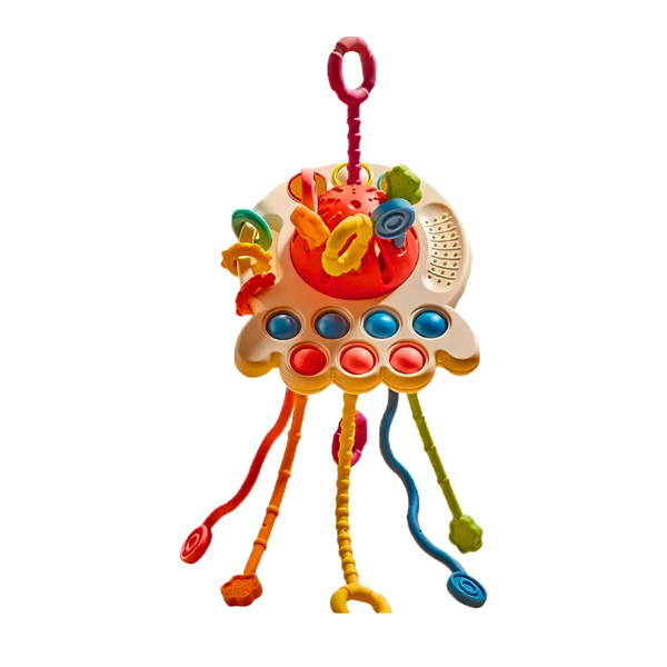 Juguete sensorial Montessori con cordón Montessori 4 en 1