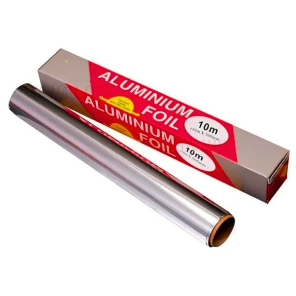 Papel Aluminio Foil Para Cocina Horno Caja Rollo De 10 Mts
