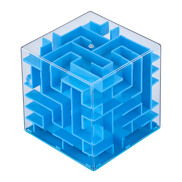 Cubo Laberinto 3D Sensorial Camino Bolita Juguete Ingenio