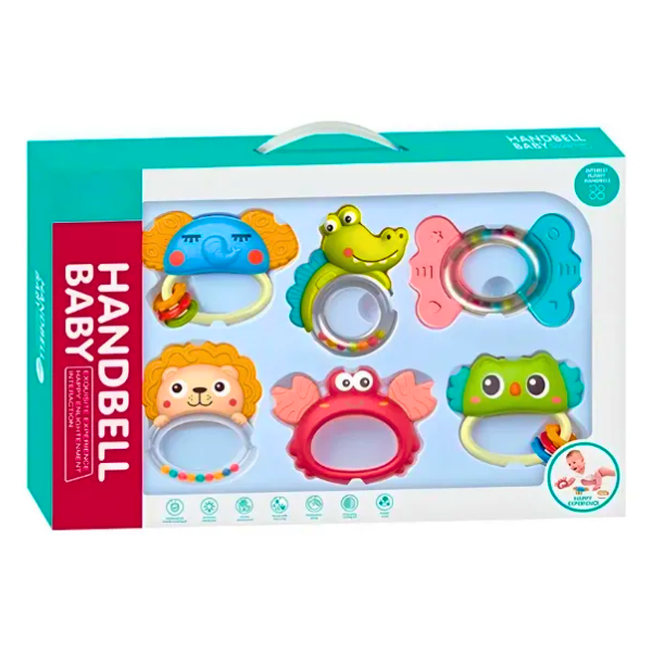 Set De Cascabeles Con Mordedor Juguetes Sensoriales