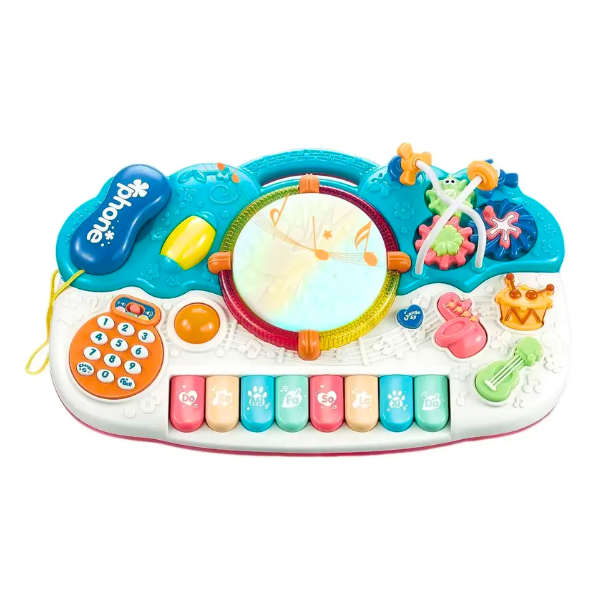Piano Musical Bebé Multifuncional Luces Sonidos Juguete