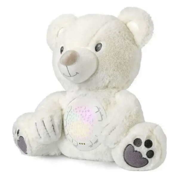 Peluche Con Sonido Ruido Blanco Luz Nocturna Osito