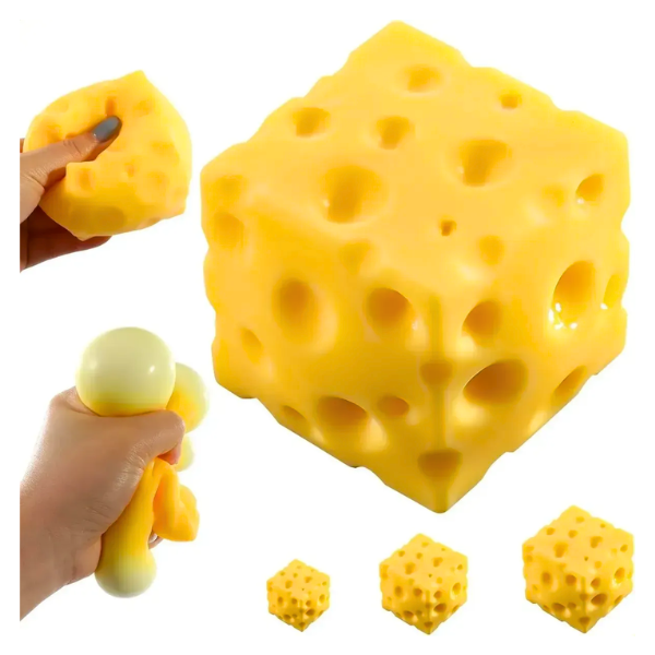 Squishy De Queso Cheese Antiestrés Amarillo Diversión Niños
