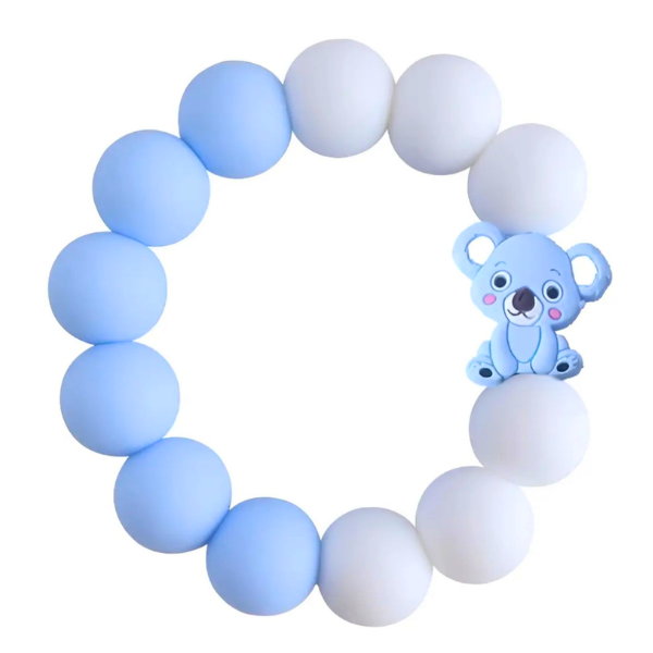 Pulsera De Dentición De Silicona Con Sonajero (2 En 1)