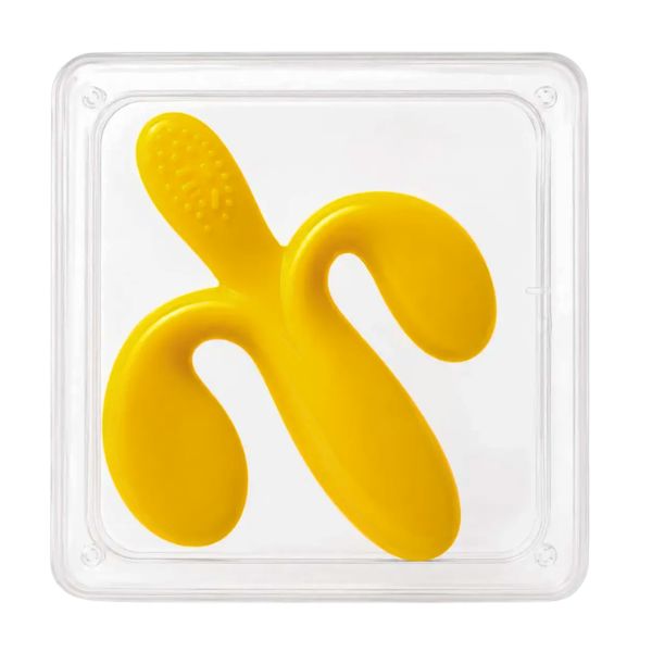 Mordedor Banana De Silicona Para Bebés Con Estuche