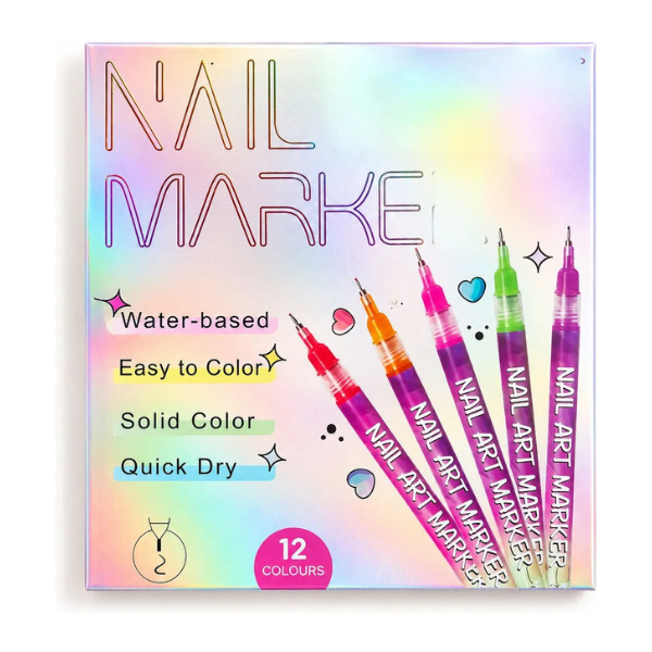 Set Marcadores Punta Arte Uñas Aprendizaje