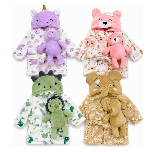 Bata De Baño Polar Bebé + Tuto De Apego
