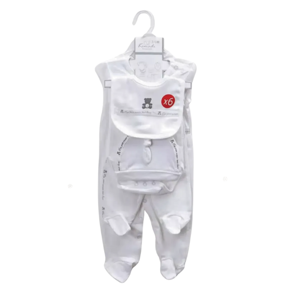 Ajuar Bebé Recién Nacido 0 A 3 Meses Blanco Algodón Unisex