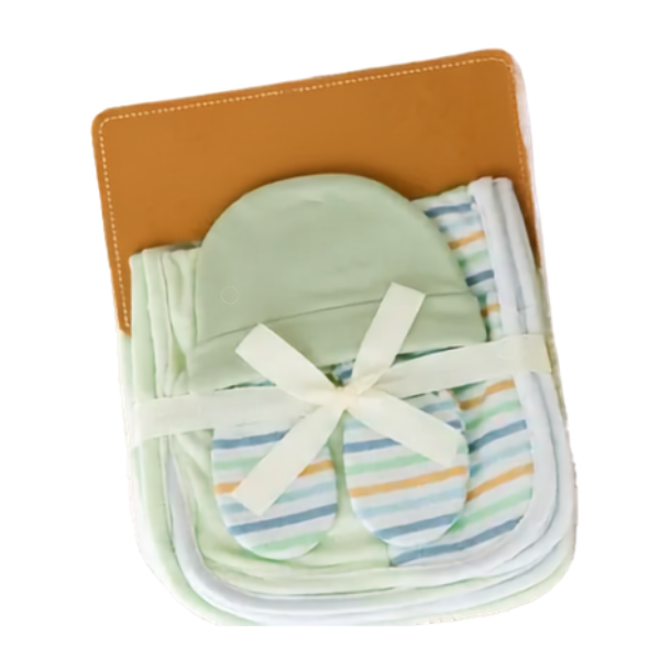Set De Bebe Gorrito Mitones Y Paño Tuto Recién Nacido