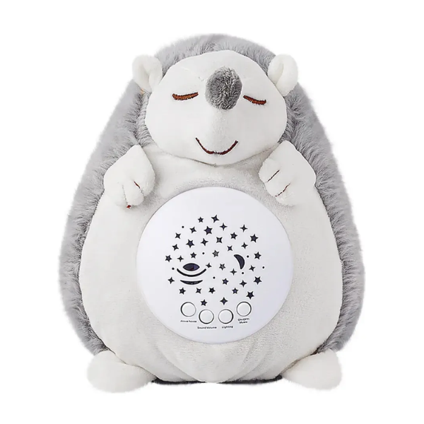 Peluche Erizo Proyector Luz Nocturna Sonido Ruido Blanco