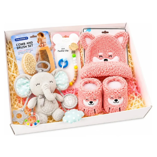 Set De Regalo Baby Shower Bebé Recién Nacido Elefante Unisex