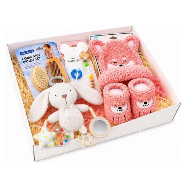 Set De Regalo Baby Shower Bebé Recién Nacido Conejo Unisex