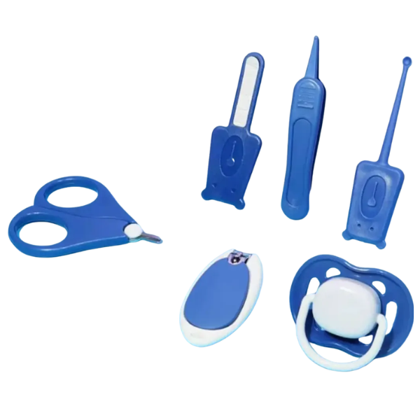 Set De Higiene Y Cuidados Del Bebe Con Cajita Plastica 7 Pcs