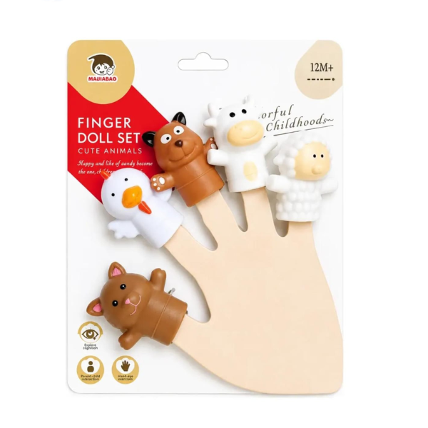 Familia Dedo Títeres Didacticos Papá Dedo Bebé Dedo 5 pz
