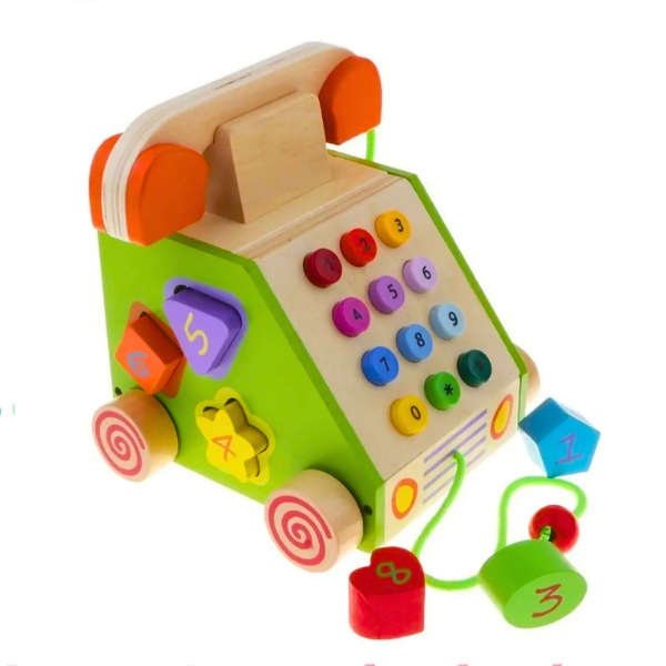 Telefono Juguete Niños/bebe Didactico De Madera
