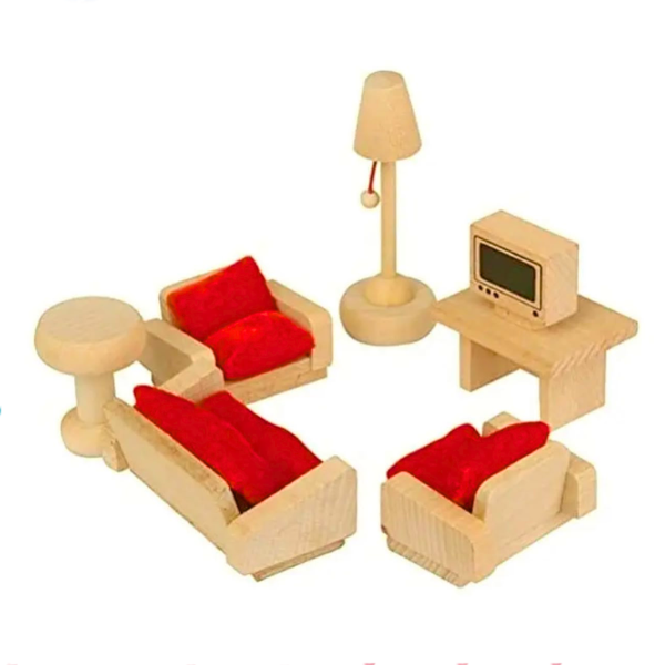 Set Muebles De Madera Para Casa Muñecas Teoría Montessori