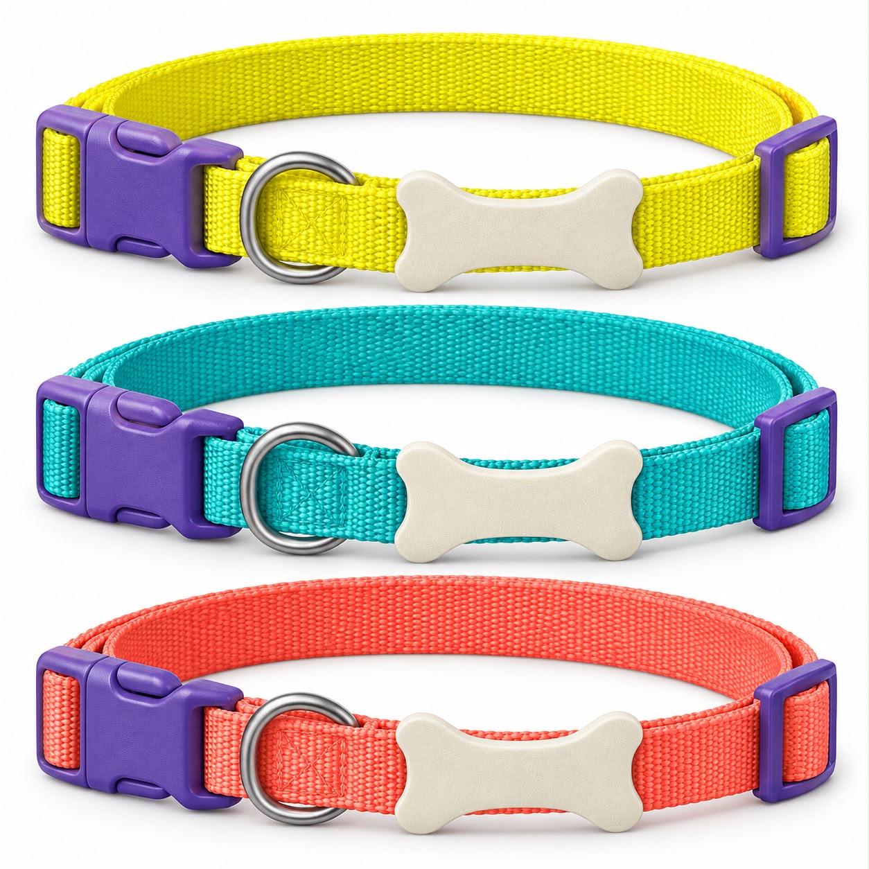 Collar Ajustable Perro Gato  Broche Argolla Hueso