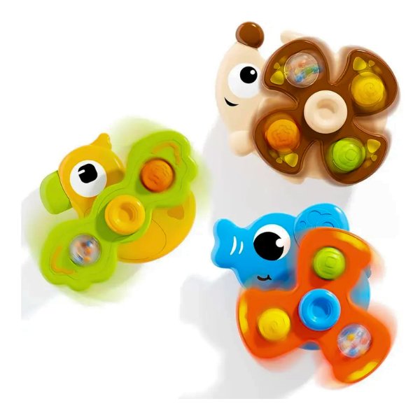 Set 3 Juguetes Sensoriales Bebé Giratorio Spinner