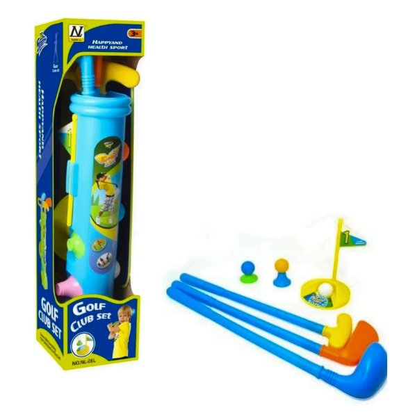 Set Golf Niños Palos Pelotas Juguete Deporte Portatil