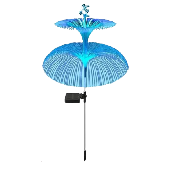 Luz Solar Jardín Flor Fibra Óptica Led Exterior