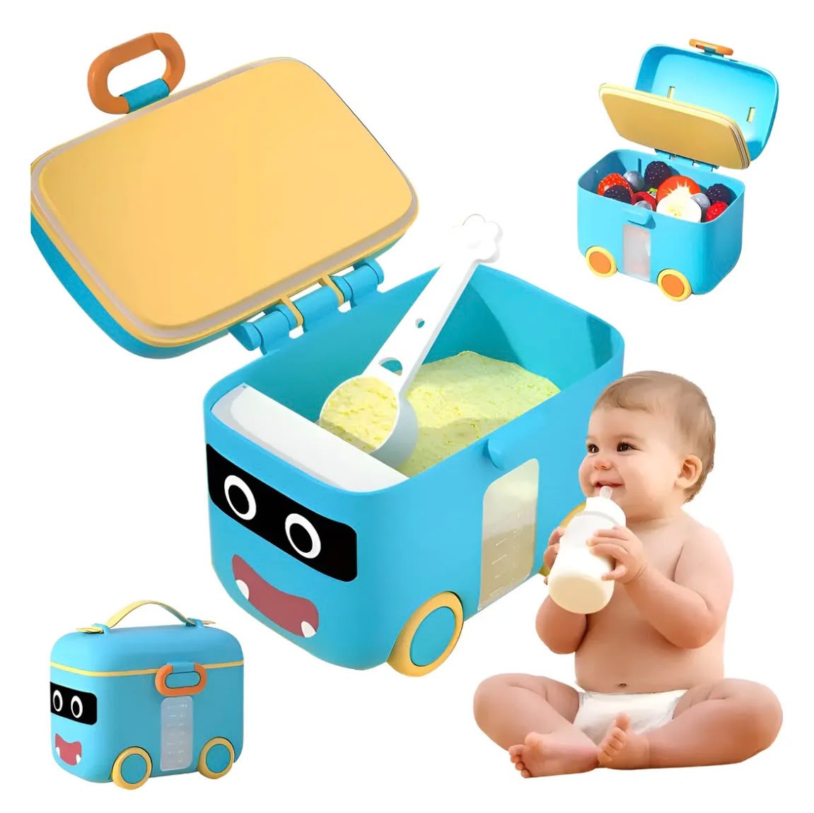 Contenedor Dispensador De Leche En Polvo Bebes Portatil