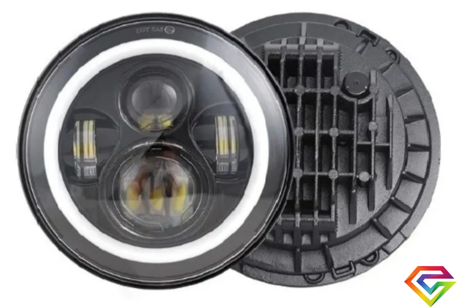 Par de Focos led redondo 7 pulgadas auto camioneta 4x4