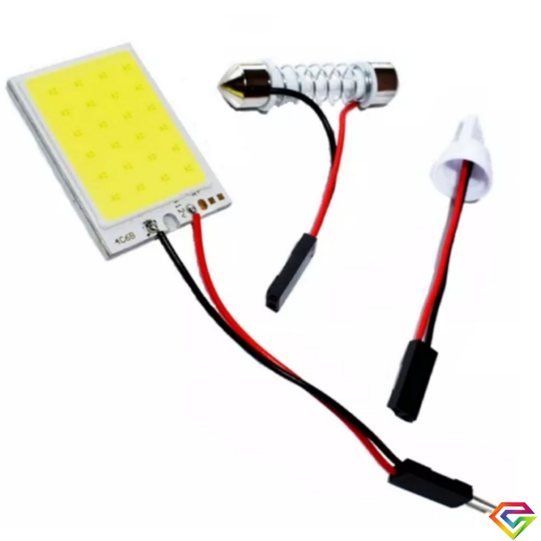 Ampolleta panel auto 12v luz interior techo t10 fusible 