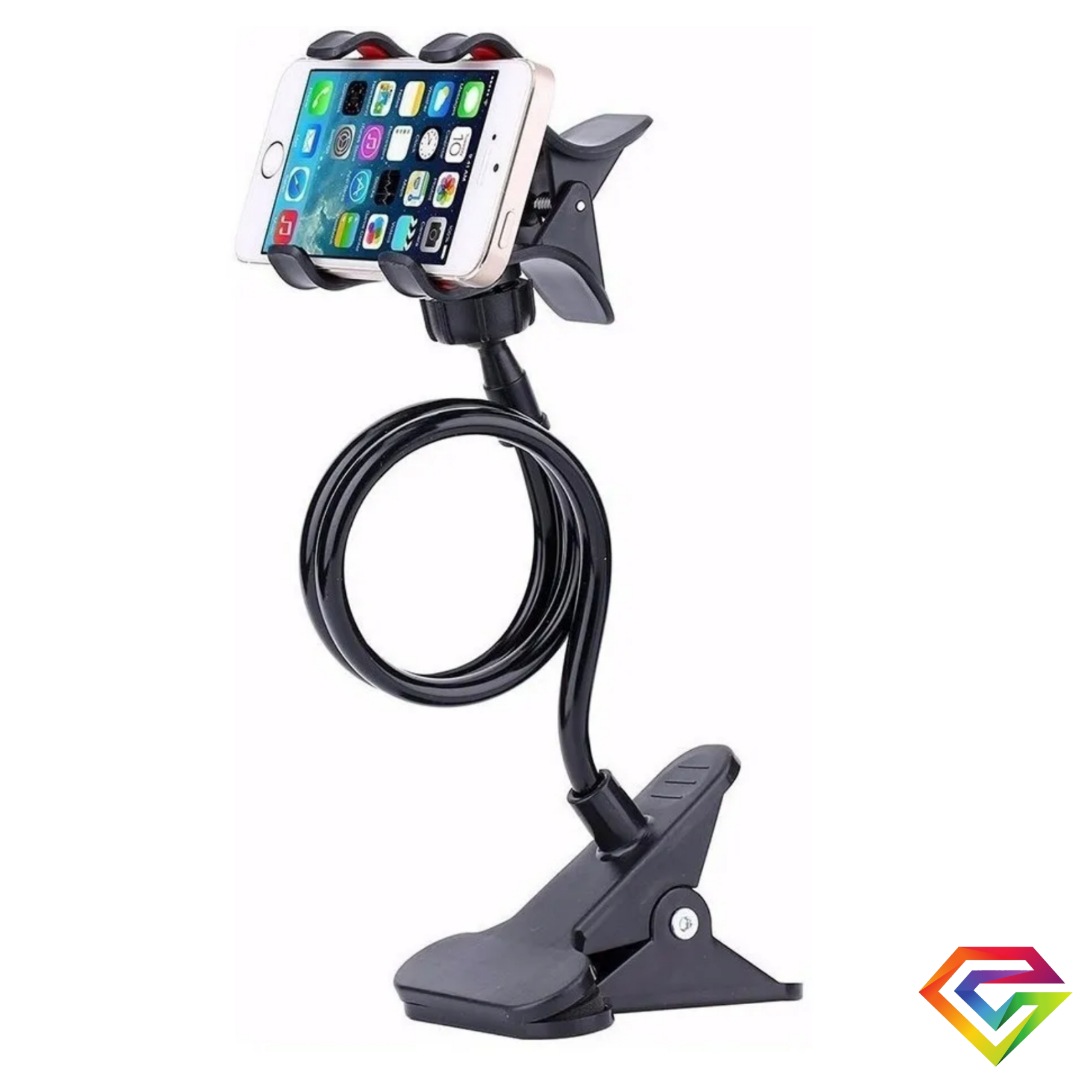 Soporte celular pinza brazo flexible 