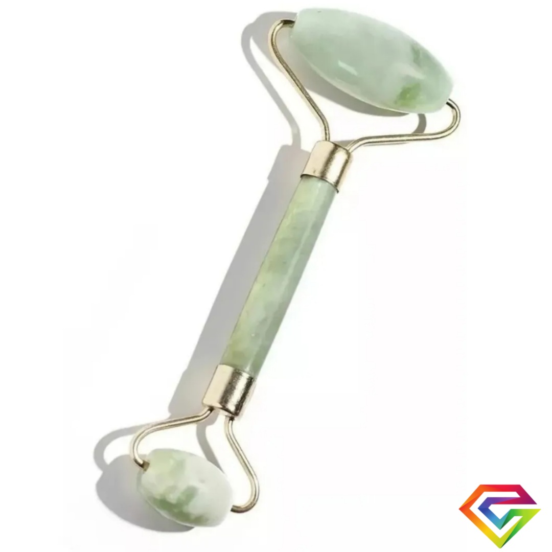 Jade roller masajeador fácial linfático piedra 