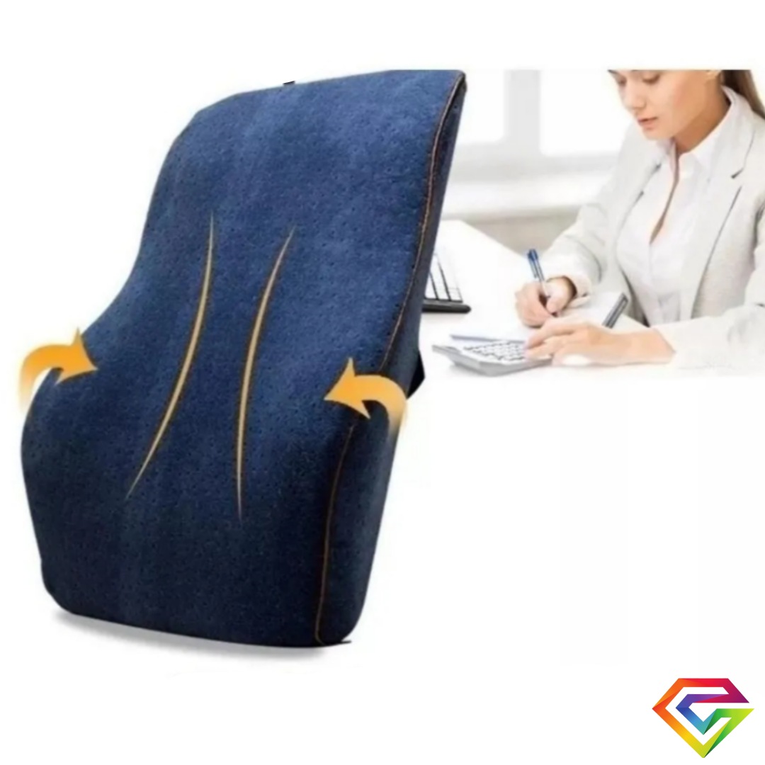 Cojin Espalda Para Silla De Oficina Cojín lumbar respaldo silla asiento auto oficina - Gianpa Variedades