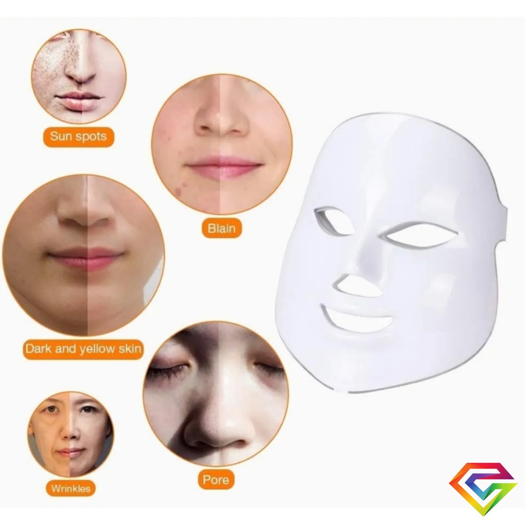 Máscara fácial led fototerapia limpieza fácial 