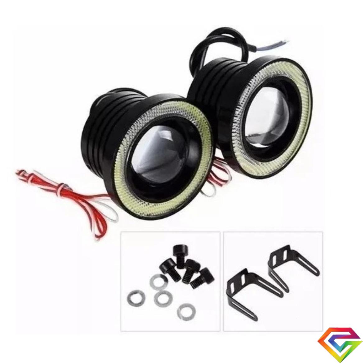 pack de neblineros led con ojo de angel 76mm