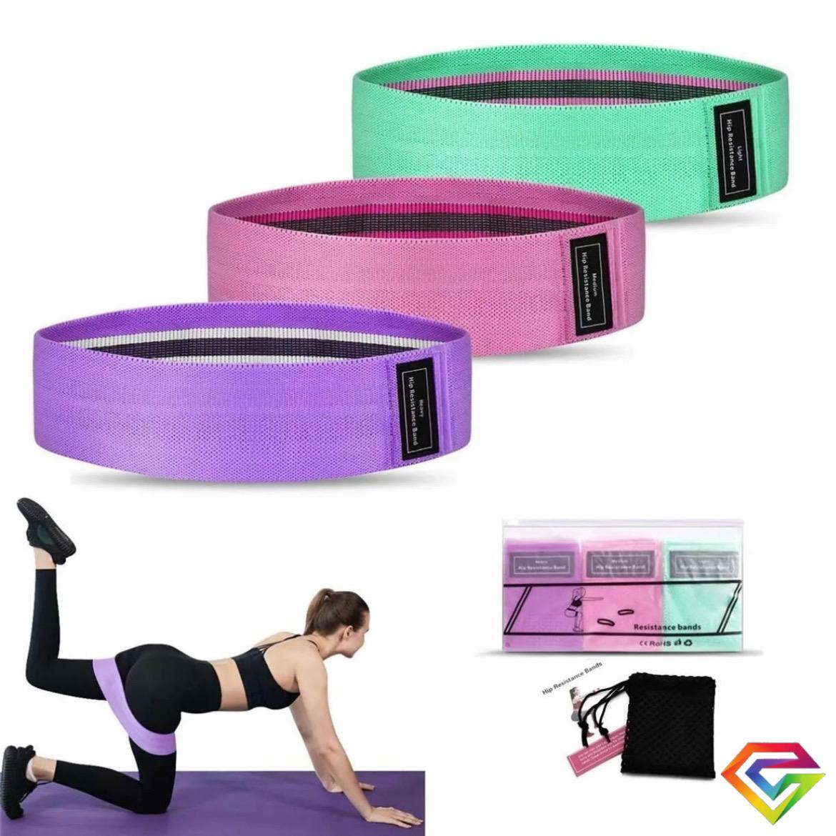 Banda elástica de fitness, banda elástica de 1,5 m/2 m, 3 niveles de  resistencia, banda elástica ideal para yoga, Pilates (3 piezas)