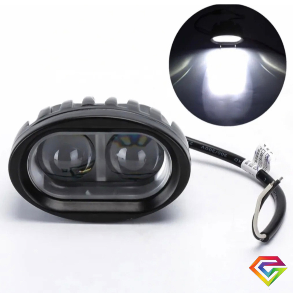 Foco Neblinero Led Con Lupa 12v 24v 20w Auto Moto Camión 